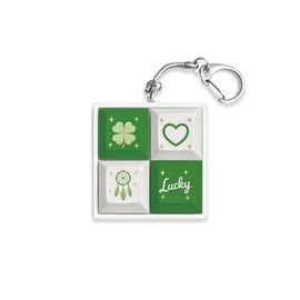S2B Daily Emotion Keycap Keyring Mechanical Switch Clicky Keychain Green Luck Purple Dream Love Letter Blue Smile Red Heart _ Made in Korea